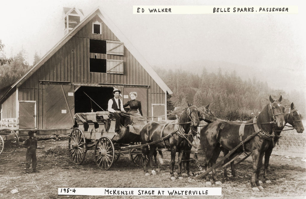THE McKENZIE RIVER STAGECOACH c. 1895