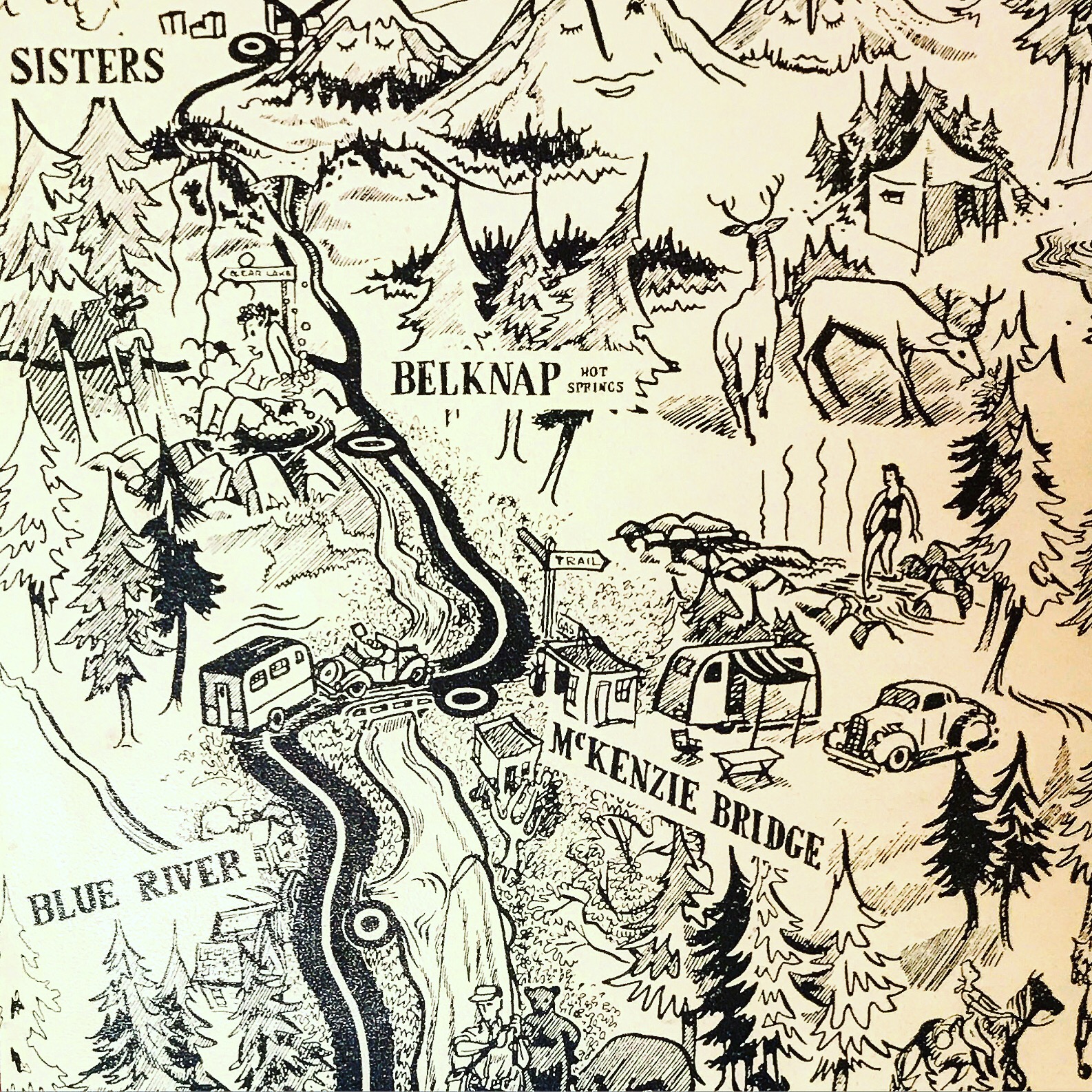 McKenzie Highway Historical Map